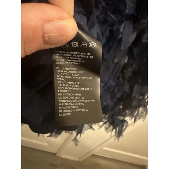 Bardot Junior Girls Mallory Tiered Dress In Navy Sz 14 Style # 591DBG3 NWOT $149 - Picture 6 of 10